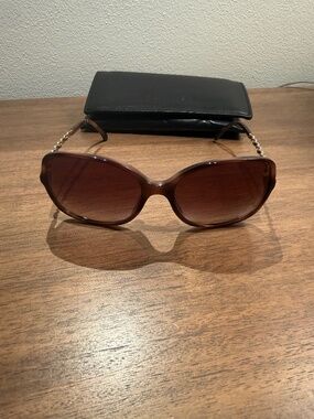 Chanel 5210-Q-A Square Chain Sunglasses – Brown / Gold